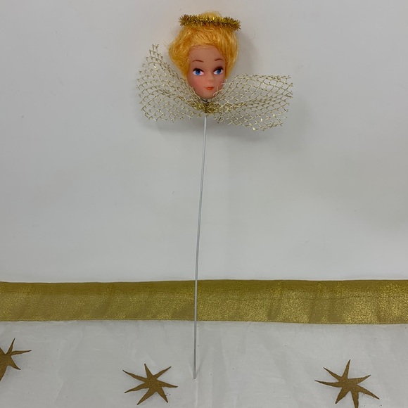 Vintage Other - Strawberry Blonde Doll Head Pick True Vintage
(1 piece), Christmas angel w halo